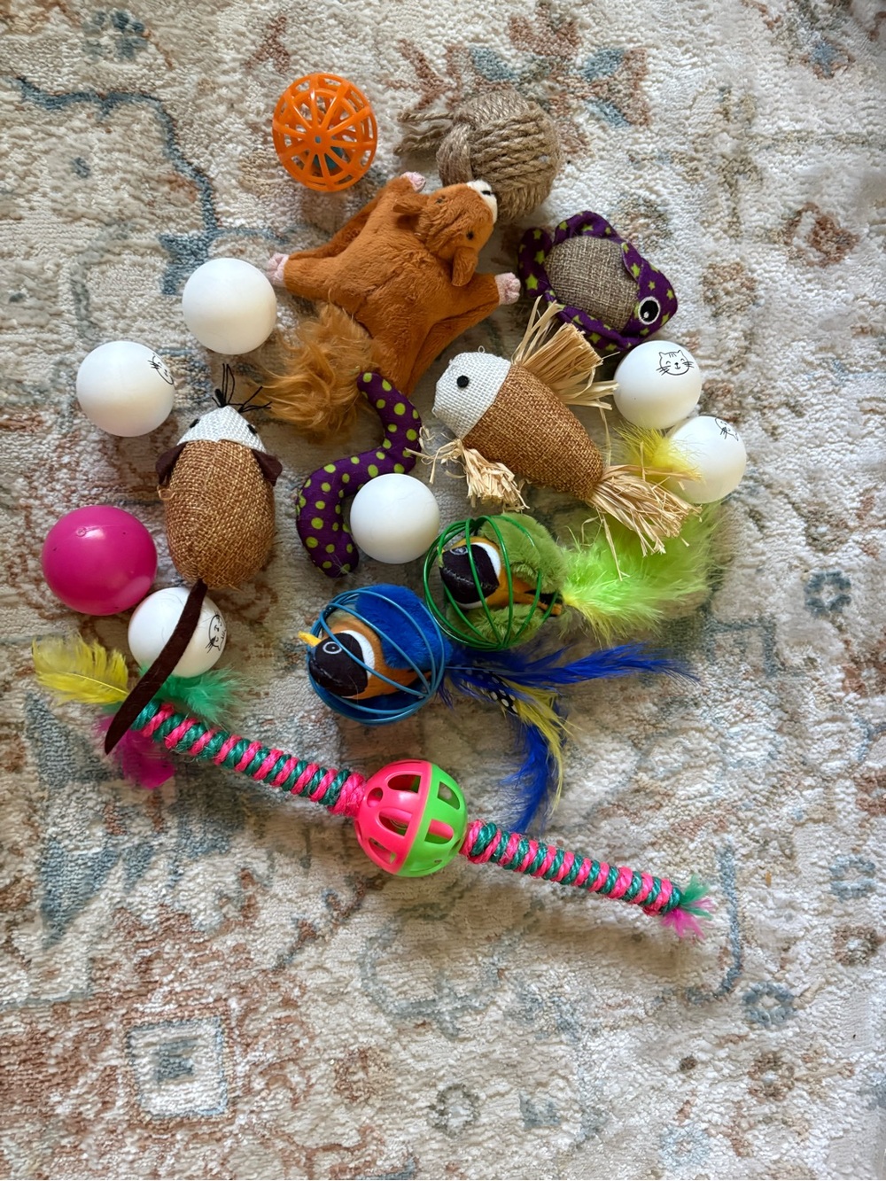 Small Pets Assorted Orange and Multicolor Toy Bundle